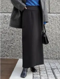Re:EDIT／カットツイル切り替え　ナロー　スカート　ブラック　S