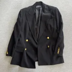 【稀少90年代】ラルフローレン　紺ブレ　ジャケット　M ダブル　金ボタン
