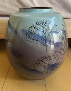 【作家物】未使用　九谷焼　光陽 花器 共箱付 美品 和モダン インテリア