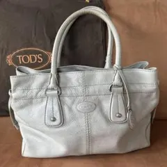TOD'S レザー ハンドバッグ ライトグレーのサムネイル