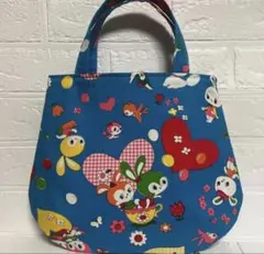 ハンドメイド　タック入りコロンとバッグ レトロ　ハニーチューン