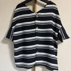 ROPÉ PICNIC ストライプ Vネック トップス 38