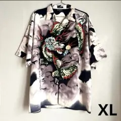 和柄シャツ 龍虎 デカプリント Archive y2k メンズ XL - メルカリ