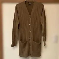 ❤️美品❤️RENOWN bis リブ編み ミドルカーディガン　ウール100％のサムネイル