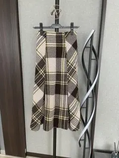 SNIDEL チェック柄フレアスカート