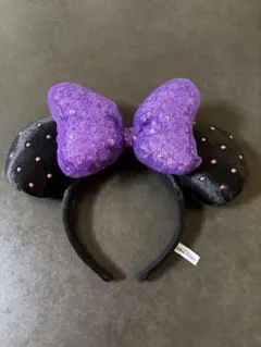 ディズニー ミニーカチューシャ　ハロウィン　パープル