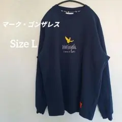 Mark Gonzales長袖長Tスウェットネイビーカットソー マークゴンザレス