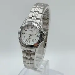 신품 전지 가동 SEIKO ALBA 여성 화이트 다이얼 빈티지