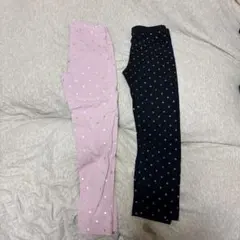 キッズドット柄レギンス2点セット