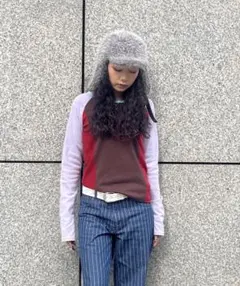 00s Columbia ラグラン サーマル ロンT ワッフル生地 水色 古着 