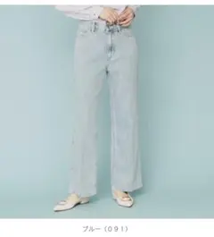 index ストレートデニムパンツ　ジーンズ　ブルー　Sサイズ