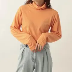 【値下げ中】【美品】Heather シアークシュクシュカットソー オレンジのサムネイル