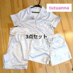 tutuanna チュチュアンナ　ルームウェア　パジャマ　さくらんぼ　3点セット