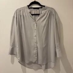 ナノユニバース　ブラウス　グレー　7分袖