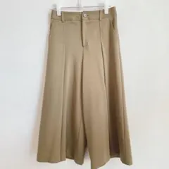 ニューヨーカー　カーキ　ガウチョパンツ サイドポケット　ジャージー素材