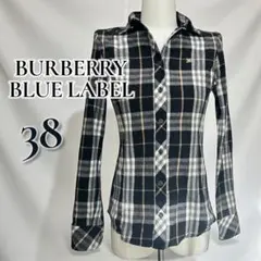 BURBERRY BLUE LABEL 起毛 チェック シャツ 38 日本製