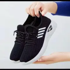 ［入荷］ウォーキングシューズ　ブラック　24.0cm　レディース　スポーツ