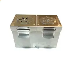未使用品】YDM ワッテ缶 二連缶 ワンタッチコットンボックス 2個