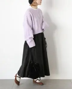 【お値下げ中！】ehka sopoエヘカソポ リボンギャザースカート