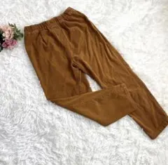 サマンサモスモス コーデュロイ テーパードパンツ カジュアルパンツ ブラウン