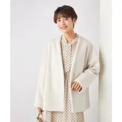 NOLLEY'S sophi アンゴラ袖ファーショートコート　サイズ38 NOLLEY'S sophi アンゴラ袖ファーショートコート サイズ38 - メルカリ