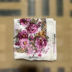 Burberrys 花柄 ハンカチ 約51cm