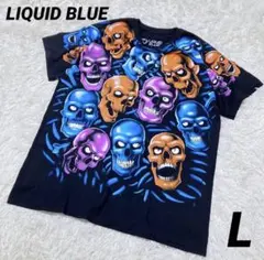 LIQUID BLUEリキッドブルー　半袖Tシャツ　スカル　ブラック／マルチ　Lのサムネイル