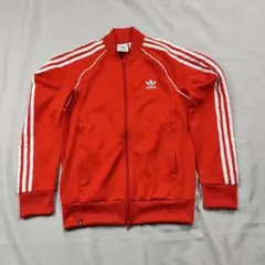 【匿名発送】adidas アディダス　トラックジャケット　ジャージ　レッドのサムネイル