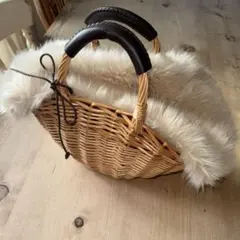 カゴバック　ファー付き　roseさん専用