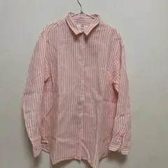 UNIQLO 麻ストライプ 長袖シャツ 3XL