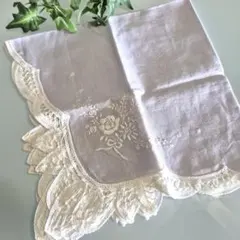 JUNKO SHIMADA ハンカチ レース 刺繍 ライトパープルのサムネイル