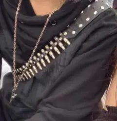 弾丸 スタッズ付きレザーベルト