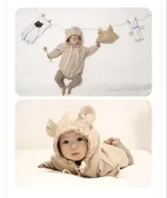 grattis くまさんロンパース