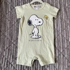 H＆M 半袖ロンパース ライトグリーン スヌーピーコラボ商品 80cmのサムネイル