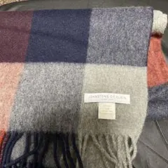 ジョンストンズ　ブロックチェック　ストール　大判　カシミア　限定