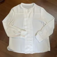 ホワイト 長袖ブラウス M ナチュラルビューティーベーシック
