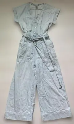H&M ライトブルー デニム　オールインワン レディース　デニムロンパース