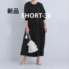 新品グリーンレーベルリラクシング　R/MOSS ギャザー ワンピース【SH36】