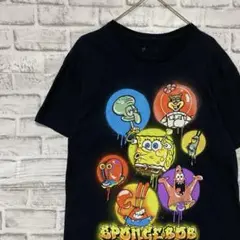 90sヴィンテージTシャツ！ブラック半袖古着　M12