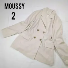 MOUSSY マウジー テーラードジャケット ダブルボタン リネン ベージュ 2のサムネイル