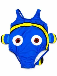 ベビー水着 魚デザイン 青