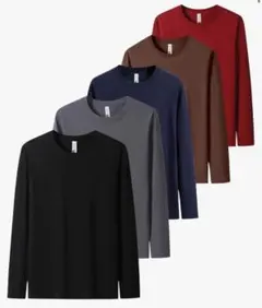 インナーシャツ 長袖 綿100% tシャツ メンズ 丸首 柔らかい 抗菌防臭