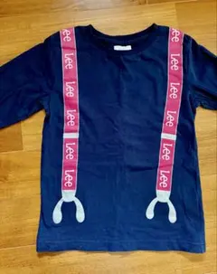 Lee サスペンダー風ネイビー長袖カットソー
