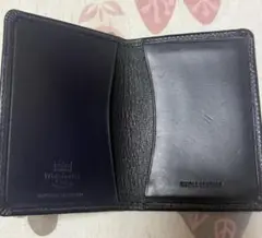 ホワイトハウスコックス　リアルレザー 名刺入れ ネイビー　美品