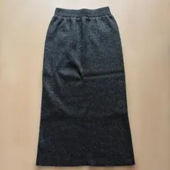 メルティニットリブIラインスカートブラック GLOBAL WORK Mサイズ