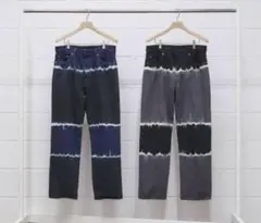 UNUSED タイダイデニムパンツ ストレートパンツ ブルー ブラック Sのサムネイル