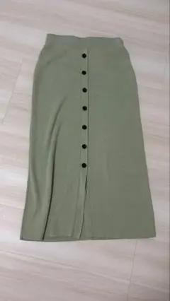 LOWRYS FARM ローリーズファーム ニットタイトスカート グリーン