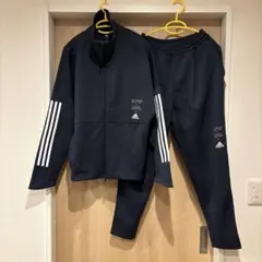 極美品 adidas ジャージ上下セットアップ ネイビー Mサイズ