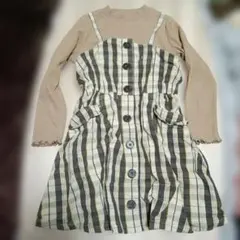 BREEZE チェック柄 ジャンパースカート 110