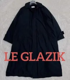 LE GLAZIKナイロン ロングコート ゆったり 軽量 ステンカラー フランス